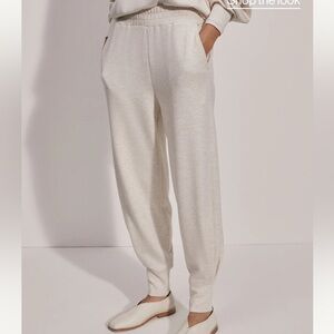 Varley Relaxed 25”DoubleSoft Ivory Marl Pants in Size Small